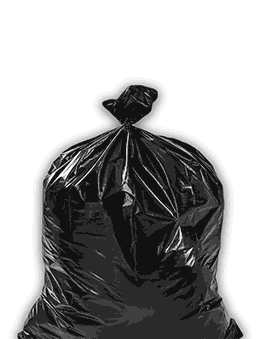 Animated trash bag for waste disposal