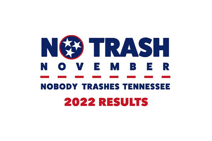Image of 48,538 pounds of litter removed from Tennessee roadways during No Trash November